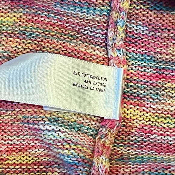 Old Navy Pink Rainbow Bohemian Scoop Neck Sweater, XL - Picture 7 of 10